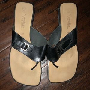 12W black sandals